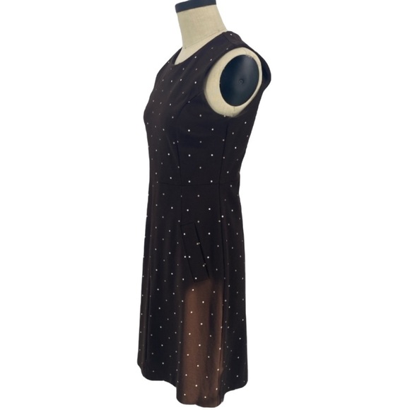 Lands End Dress Brown polkadot SZ 8 Sleeveless - Picture 2 of 8